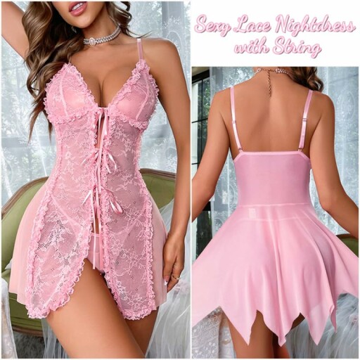 Cerca de lencería de encaje con detalles.