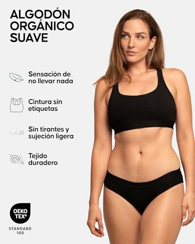 Braguitas de Bikini de Algodón Orgánico