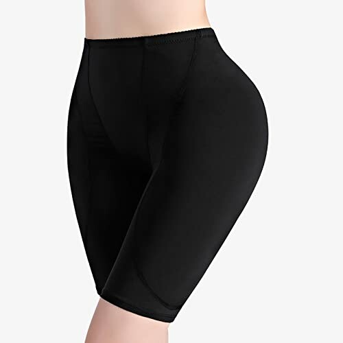 Shorts de compresión negros para mujer.