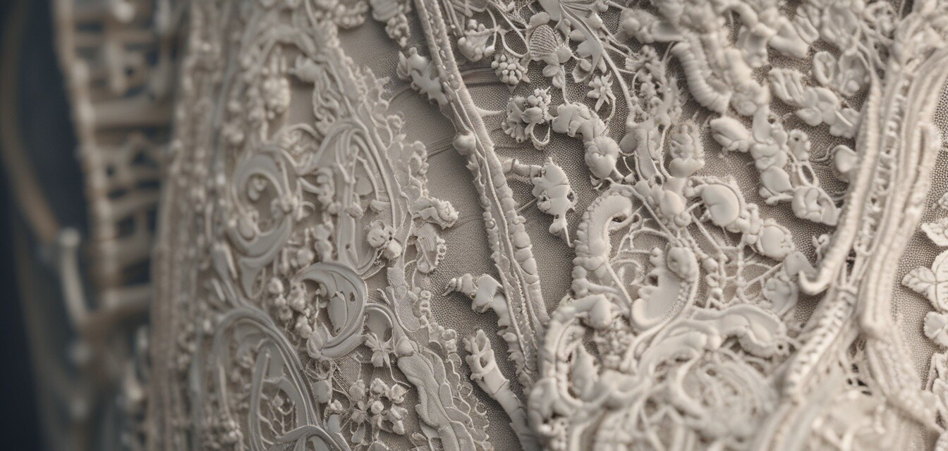 Close-up of a lace corset