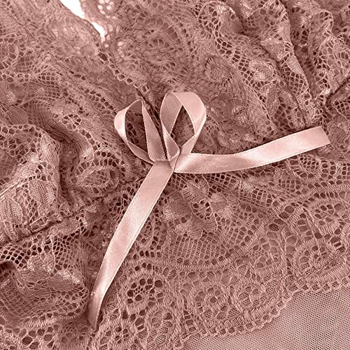 Encaje rosa con lazo decorativo.