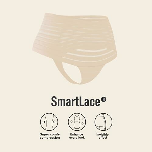 Ropa interior de encaje con compresión y efecto invisible.